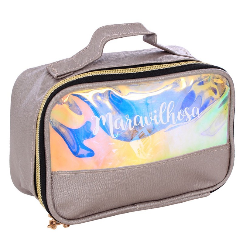 Necessaire Estojo Feminina Organizadora Com Alça De Mão