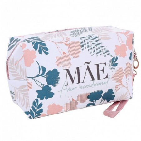 Necessaire Estojo Feminina Floral Alça De Mão Removível