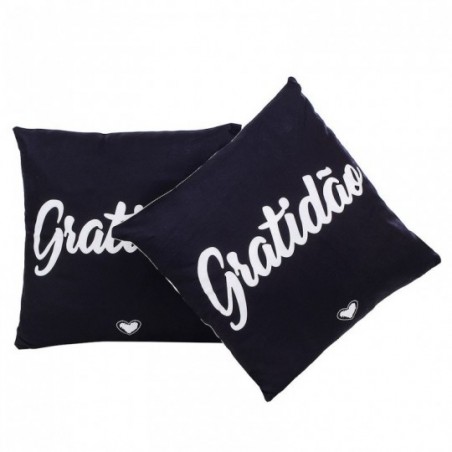 Kit 2 Capas Para Almofadas De Tecido Estampada 43 cm x 43 cm