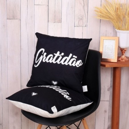 Kit 2 Capas Para Almofadas De Tecido Estampada 43 cm x 43 cm