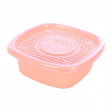 Pote De Plástico Quadrado Multiuso Com Tampa 400ml Plasútil