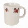 Caneca De Porcelana Decorada Borboletas 120ml