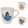 Caneca De Porcelana Estampa Borboletas Variadas 220ml