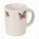 Caneca De Porcelana Decorada Borboletas Branca 120ml