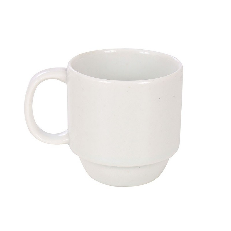 Xícara De Porcelana Lisa Branca 60ml