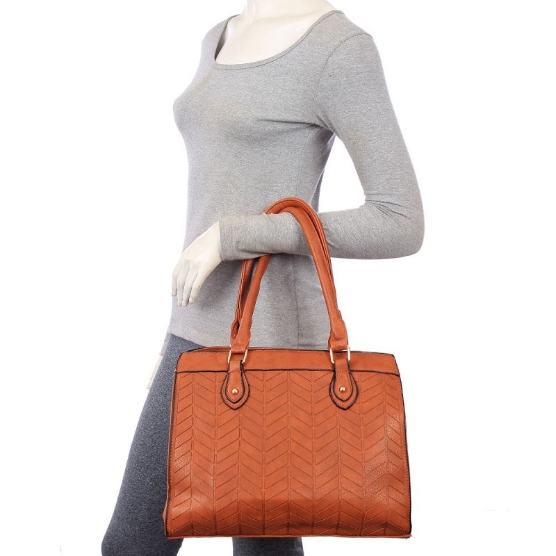 Bolsa Totem Feminina Em Alto Relevo Tressê Duas Repartições