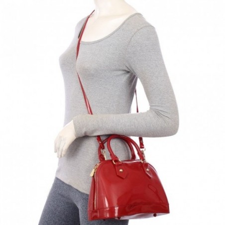 Bolsa Estruturada Baú Silicone Luxo Feminina Com Alça De Mão