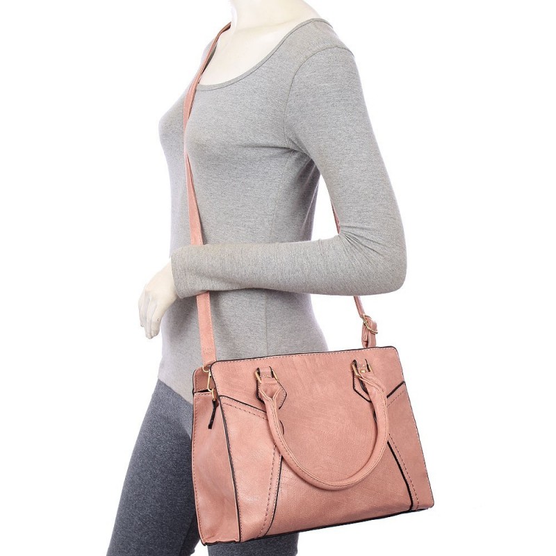 Bolsa De Ombro Estruturada Feminina Em Alto Relevo Tressê