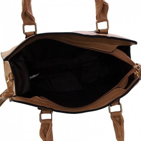 Bolsa De Ombro Estruturada Feminina Alto Relevo Com Vazados