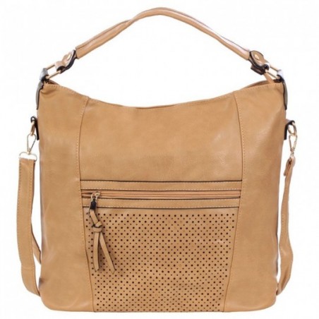 Bolsa Hobo Feminina Em Alto Relevo Com Vazados
