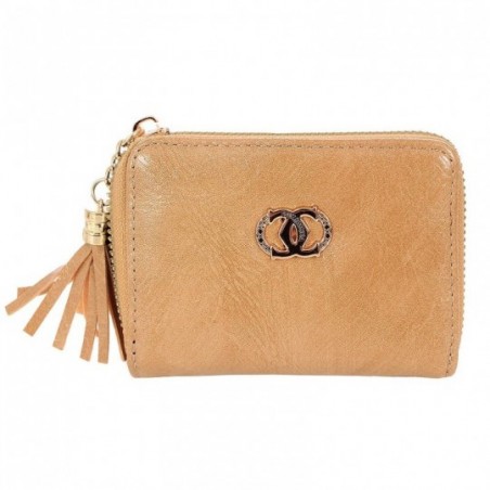 Carteira Feminina Porta Cartões Em Alto Relevo Com Tassel