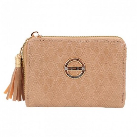 Carteira Feminina Porta Cartões Texturizada Com Tassel