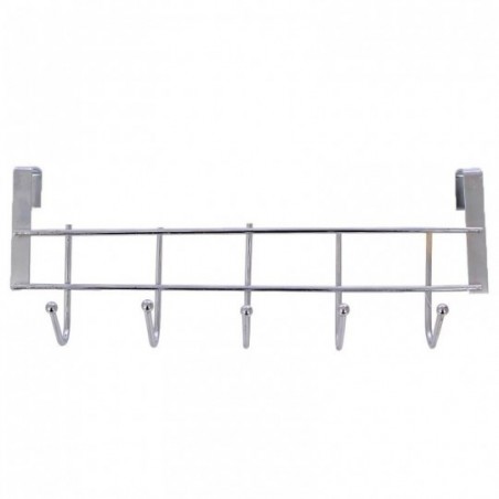 Suporte Para Porta Multiuso Com 5 Ganchos De Ferro