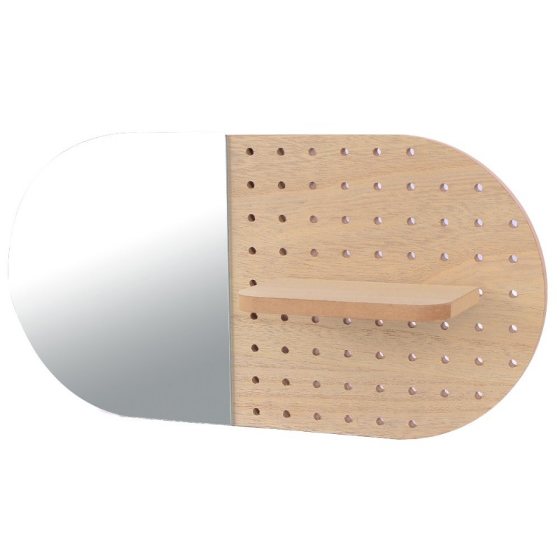 Placa Decorativa MDF De Parede Com Espelho 35 cm x 18 cm