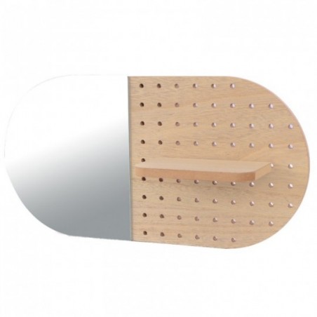 Placa Decorativa MDF De Parede Com Espelho 35 cm x 18 cm