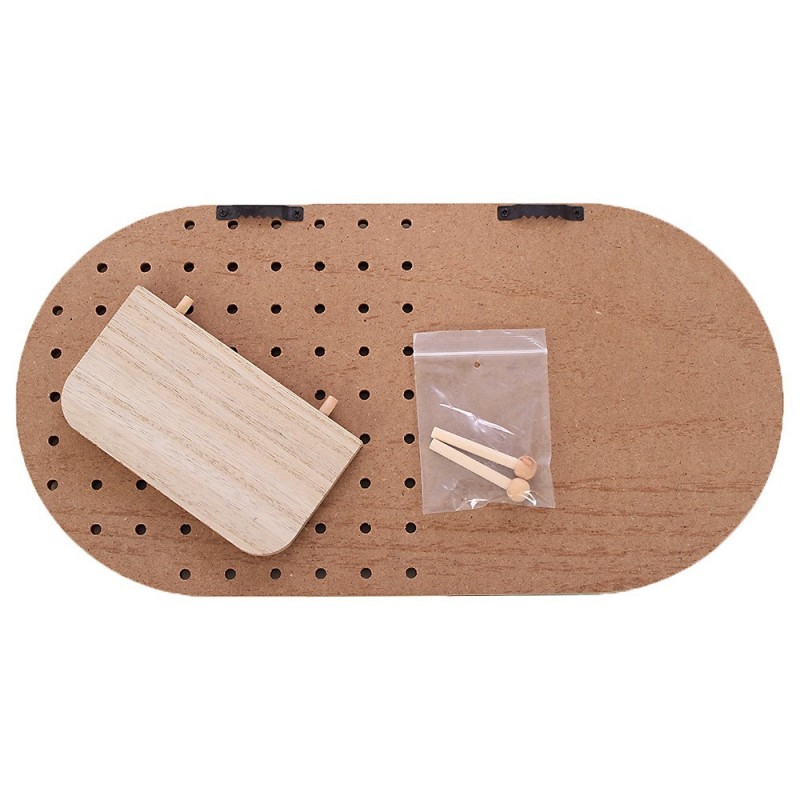 Placa Decorativa MDF De Parede Com Espelho 35 cm x 18 cm