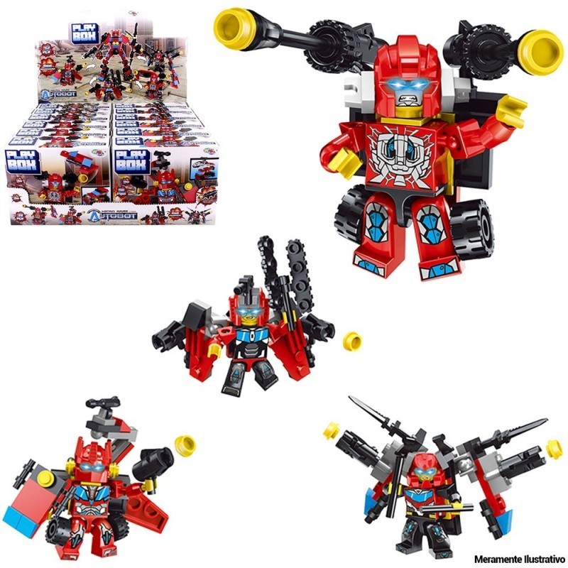 Blocos De Montar Super Robô Bombeiro No Atacado 