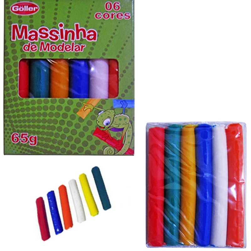 Massinha De Modelar Goller Seis Cores Infantil No Atacado