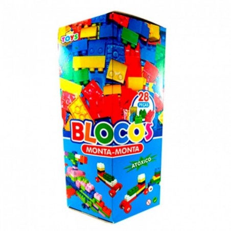 Blocos De Montar Com  28 Peças Infantil No Atacado