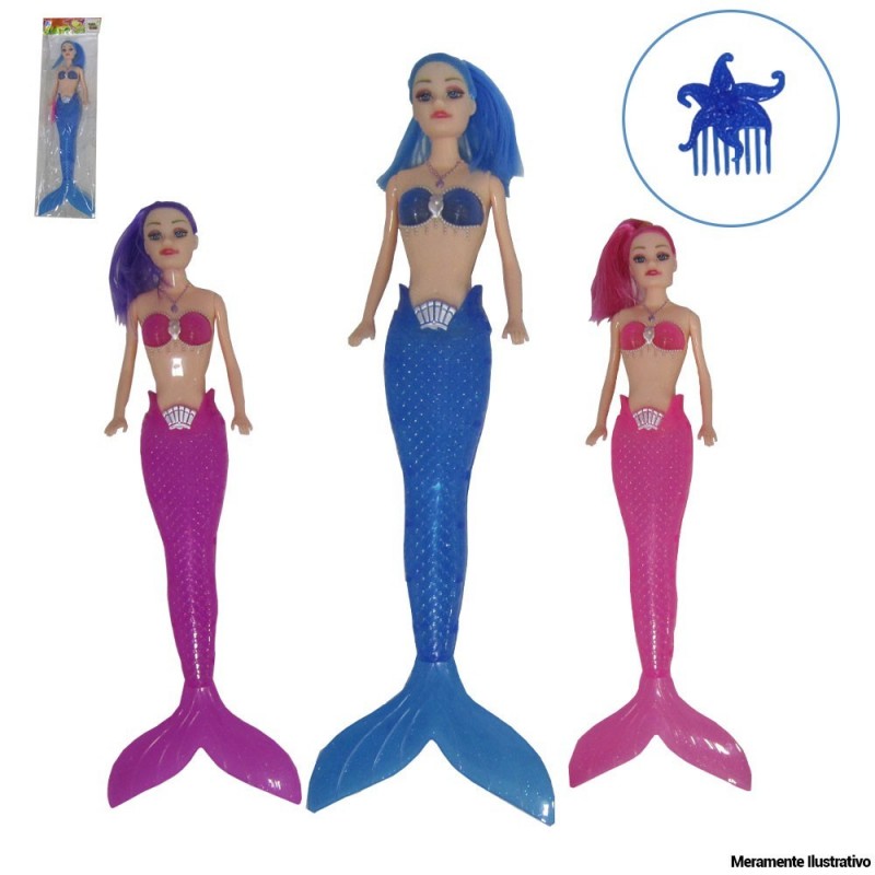 Boneca Princesa sereia Luzes Na Calda Infantil No Atacado 