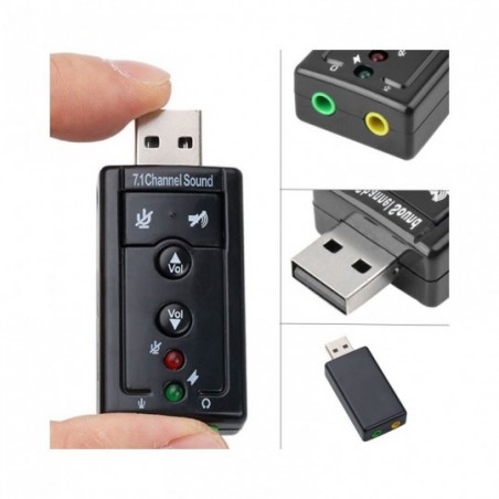 Adaptador Placa De Som Virtual De Canal 7.1 USB