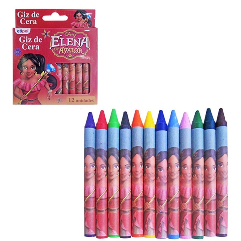 Giz de Cera Elena De Avalor Com 12 Unidades Infantil