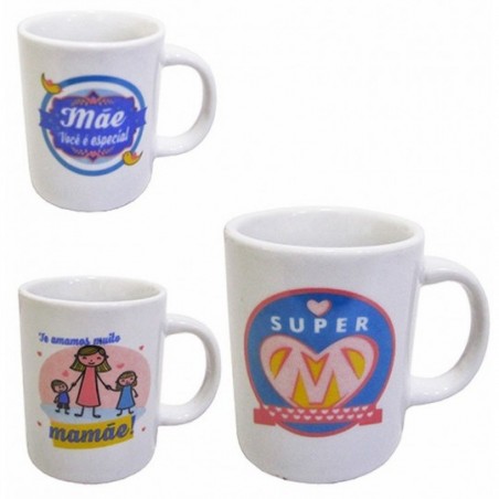 Caneca Porcelana Temática Dia Das Mães Variadas 120ml