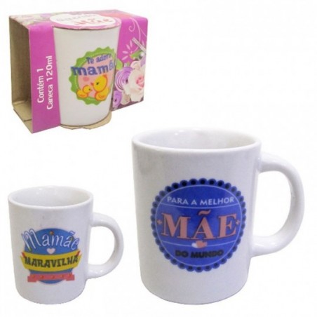 Caneca Porcelana Temática Querida mãe Estampas Variadas