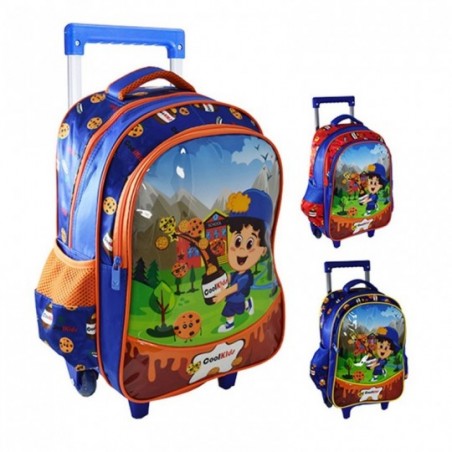Mochila De Rodinhas Escolar Infantil Meninos CoolKids