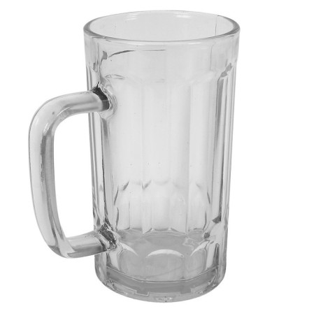 Caneca De Vidro 400ml Para Chopp Detalhe Relevo Rio Tijucas