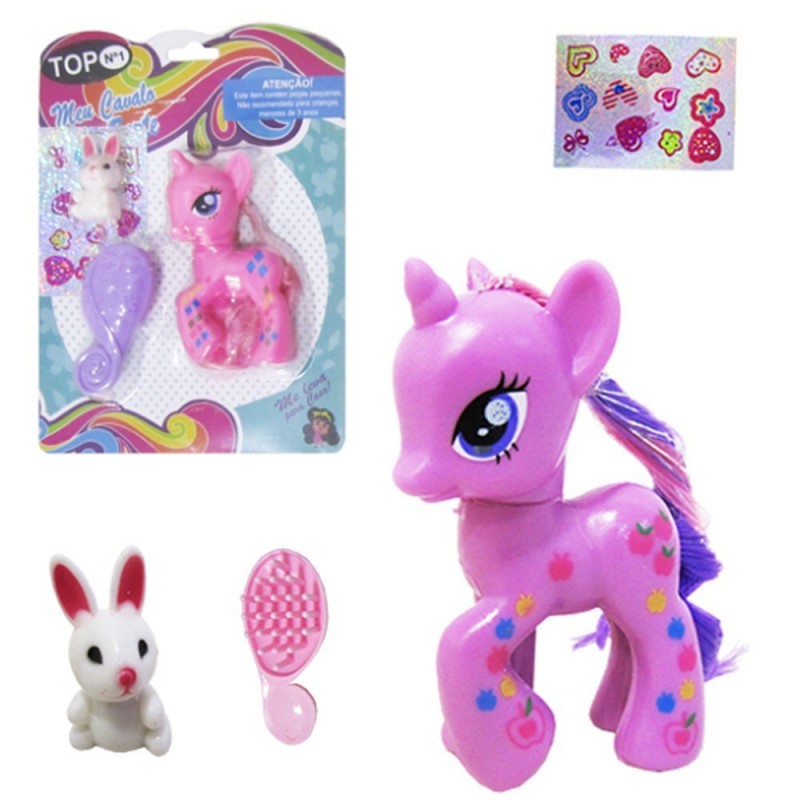 Unicórnio/ Poney com Acessórios Crina E Calda Infantil