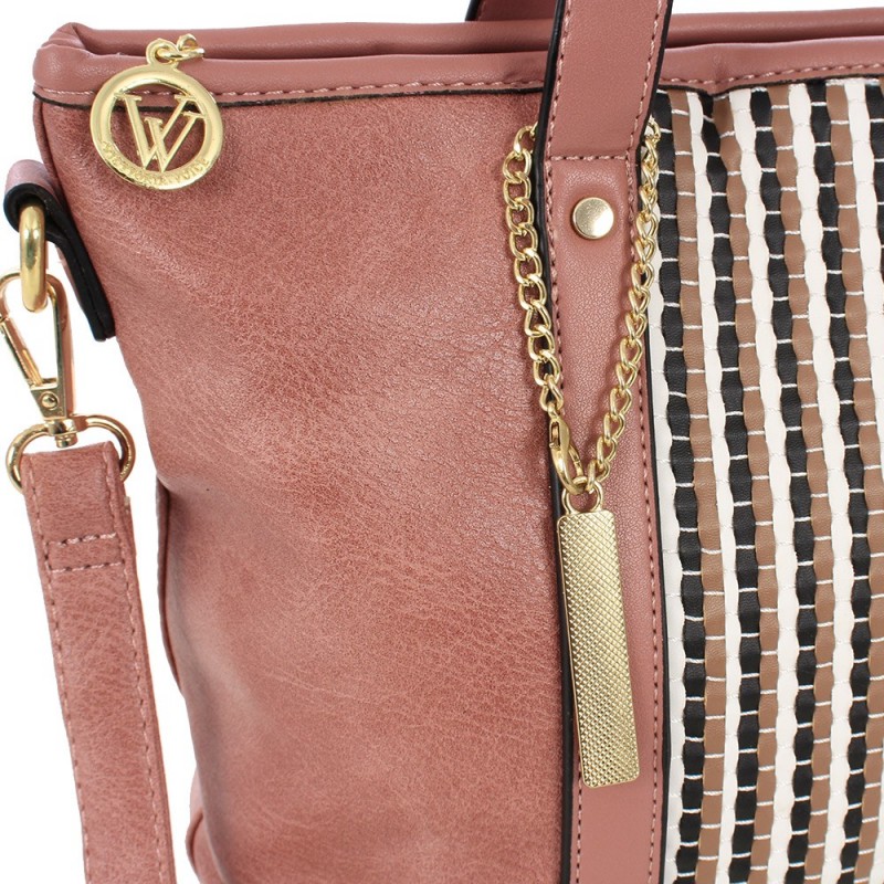 Bolsa Feminina Mini Totem Alto Relevo Tresse Com Pingente