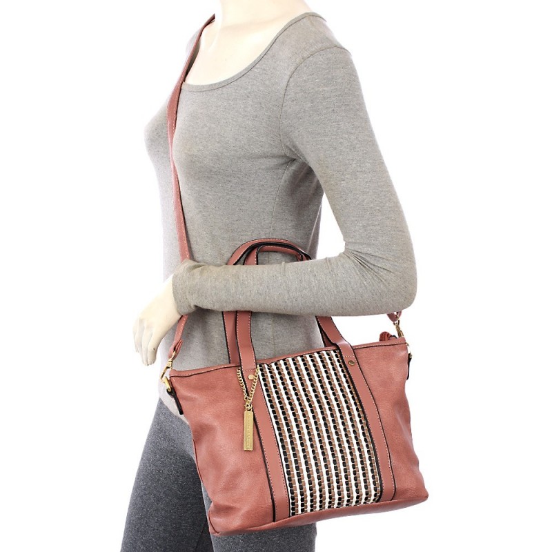 Bolsa Feminina Mini Totem Alto Relevo Tresse Com Pingente