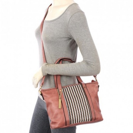 Bolsa Feminina Mini Totem Alto Relevo Tresse Com Pingente