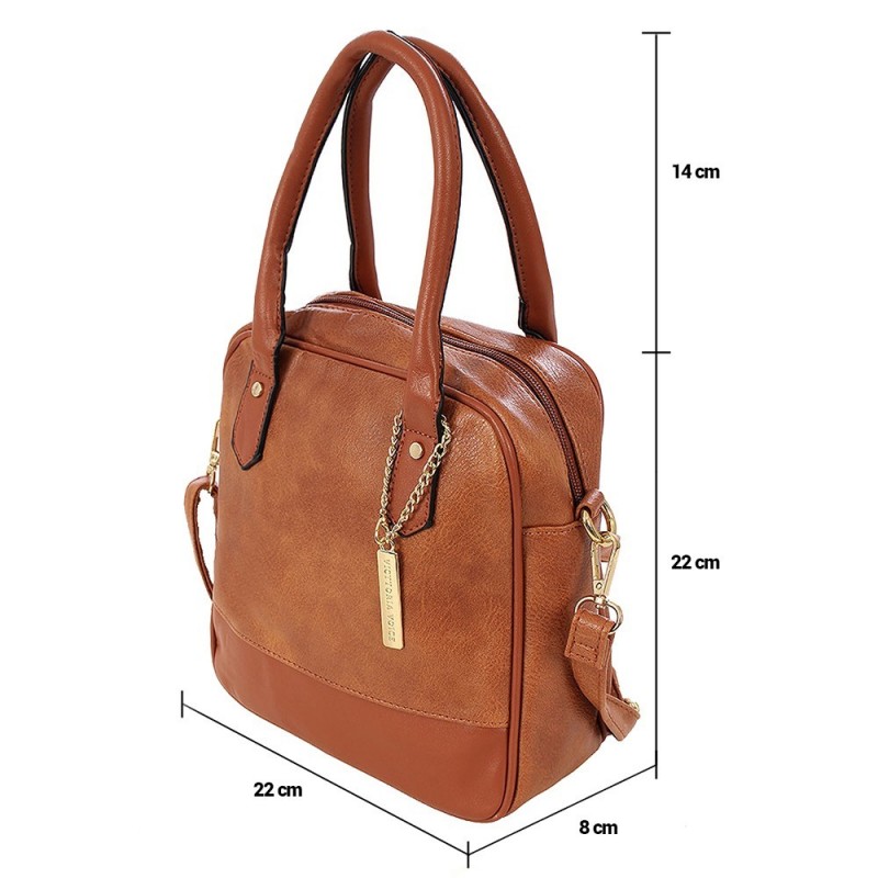 Bolsa Feminina Mini Tote Com Pingente Em Alto Relevo
