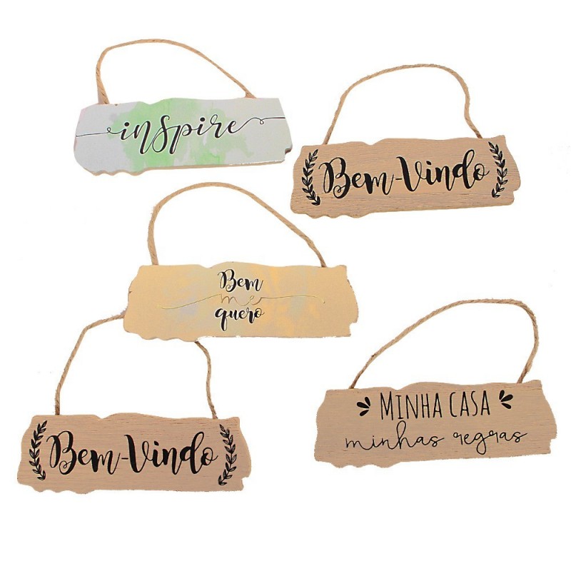 Enfeite Em MDF Placa Decorativa 15cm x 5cm