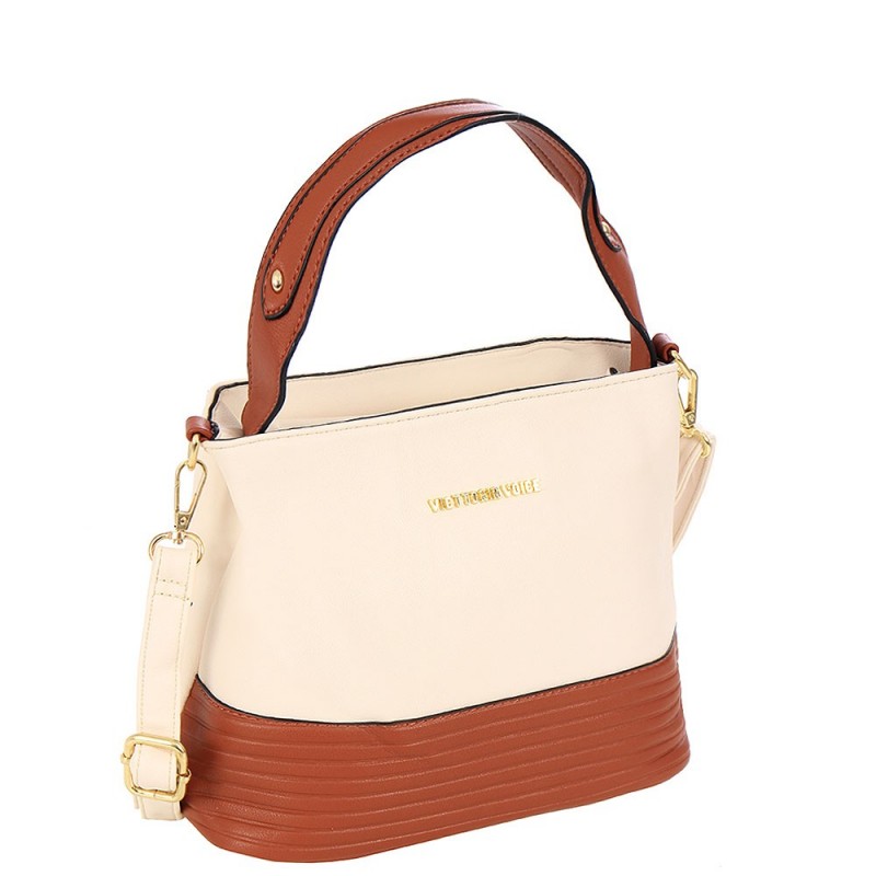 Bolsa Feminina De Mão Com Tresse Uma Alça E Duas Repatições