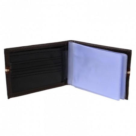 Carteira Masculina Faixa Decorativa Porta Moedas E Cartões