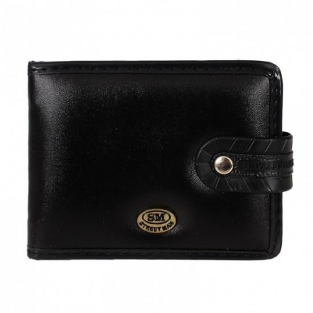 Carteira Masculina Lisa Com Fecho Porta Moeda Externo
