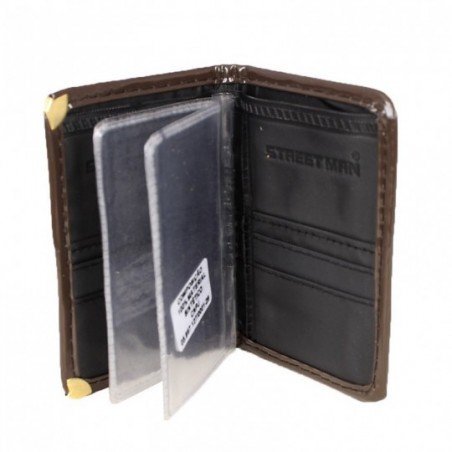Carteira Masculina Mini Slim Em Verniz Porta CNH Sem Fecho