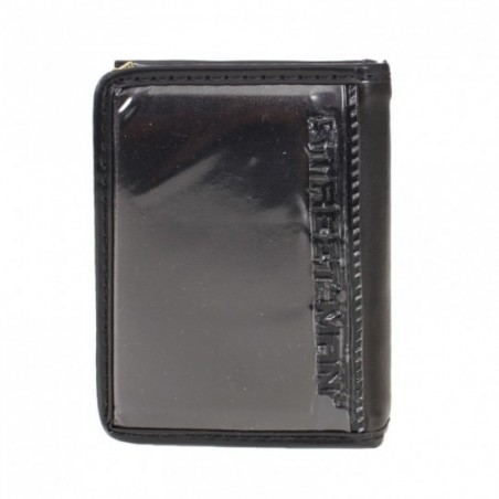 Carteira Masculina Detalhes Metálicos Porta CNH Sem Fecho