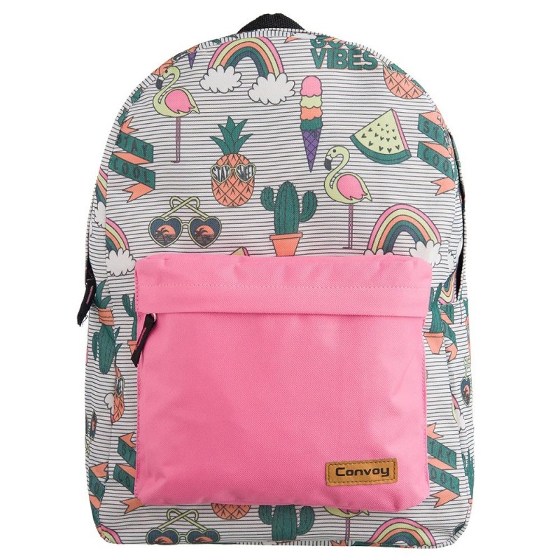 Mochila Feminina Escolar /Universitária Estampada Com Emoji 