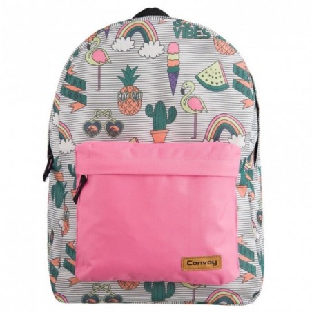 Mochila Feminina Escolar /Universitária Estampada Com Emoji 
