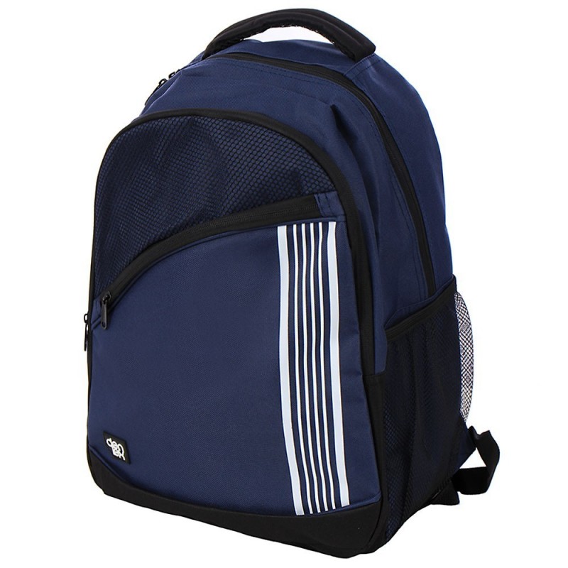 Mochila Masculina Sports Espaçosa Bicolor Detalhes Telados