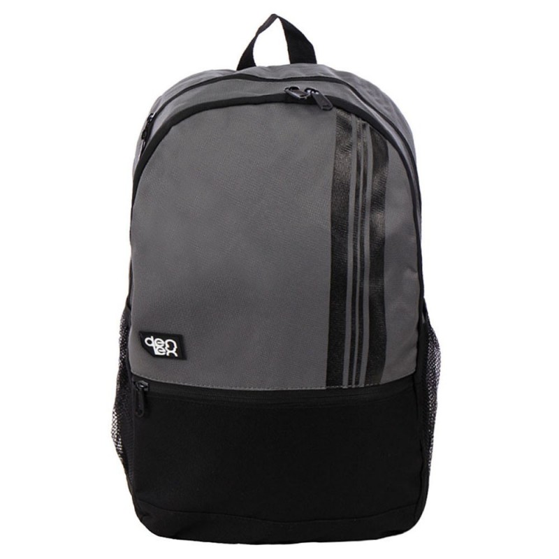 Mochila Masculina Escolar Detalhe Listra Com Bolso Frontal