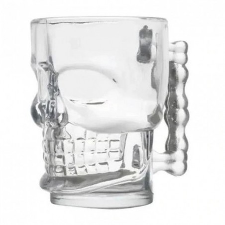 Caneca De Vidro Para Chopp Caveira Rock Style 365Ml
