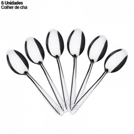 Conjunto De Colher Para Chá Inox Seis Unidades No Atacado