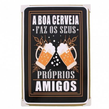 Quadro Decorativo Frases De Cervejas Para Bares 20cm x 30cm