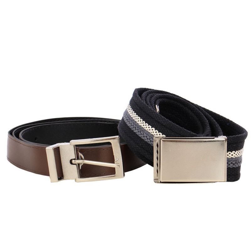 Cinto Masculino Lona Gorgurão + Cinto Masculino Dupla Face