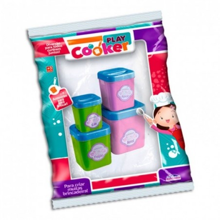 Kit Porta Mantimentos Colorido Infantil Meninas Com 4 Peças